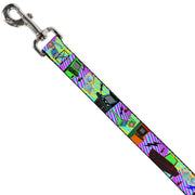 Dog Leash - Eighties Arcade Multi Neon Stripes