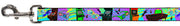 Dog Leash - Eighties Arcade Multi Neon Stripes