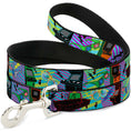 Load image into Gallery viewer, Dog Leash - Eighties Arcade Multi Neon Stripes
