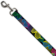 Dog Leash - Eighties Shades Black/Neon
