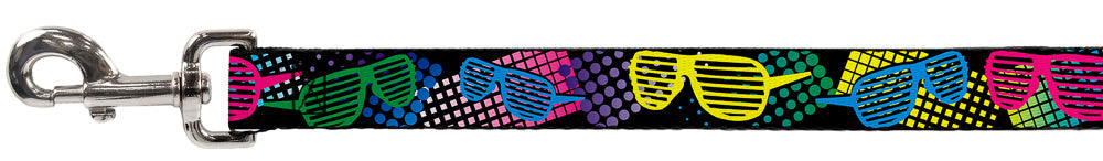 Dog Leash - Eighties Shades Black/Neon
