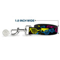Load image into Gallery viewer, Dog Leash - Eighties Shades Splatter Black/Neon
