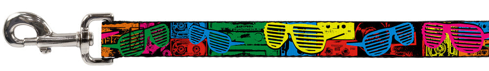 Dog Leash - Eighties Shades Tapes Black/Neon