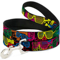 Load image into Gallery viewer, Dog Leash - Eighties Shades Tapes Black/Neon
