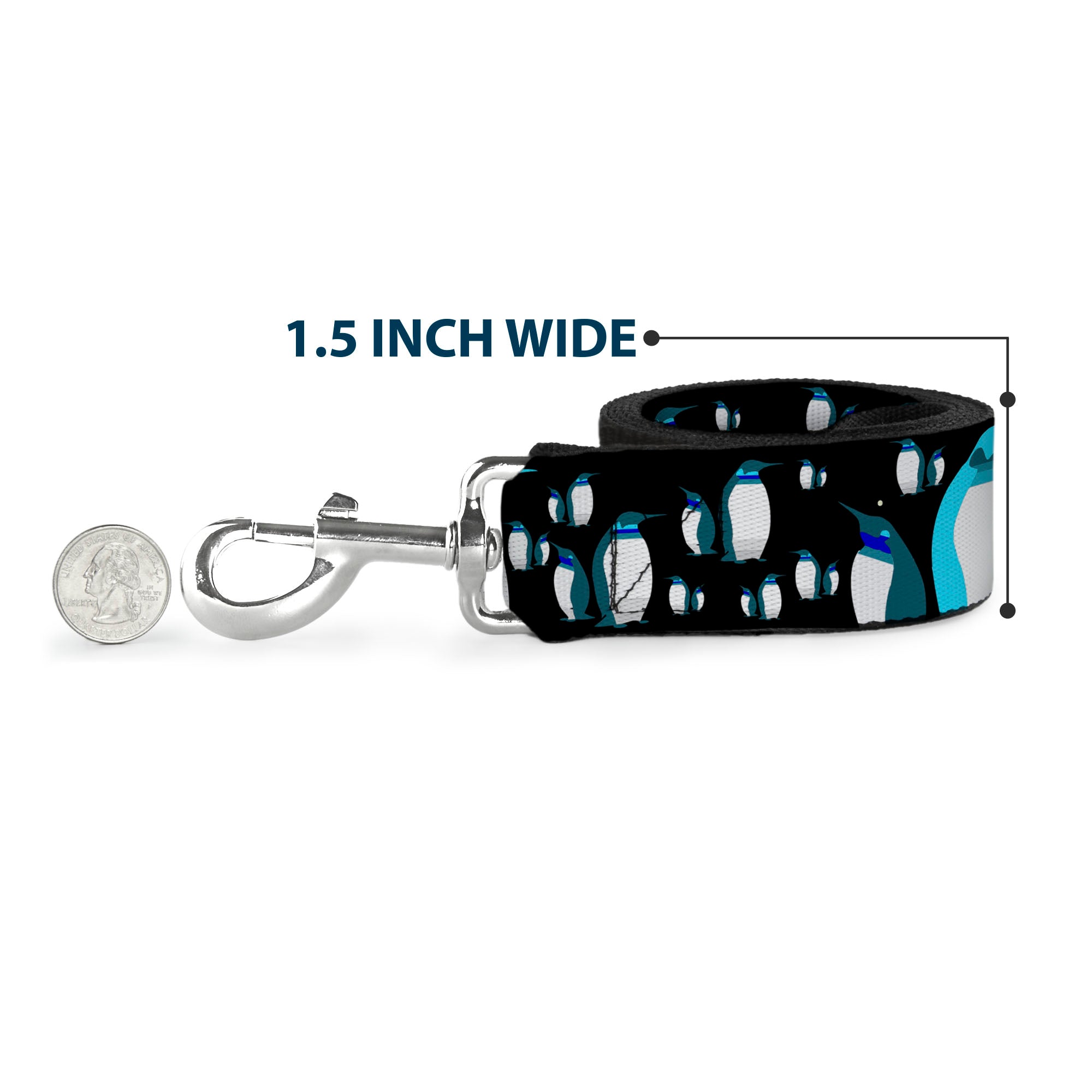 Dog Leash - Emperor Penguins Gray/Blues