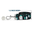 Load image into Gallery viewer, Dog Leash - Emperor Penguins w/Bubbles Black/Gray/Turqs
