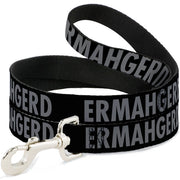 Dog Leash - ERMAHGERD! Black/Gray