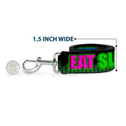 Buckle-Down Dog Leash - EAT SLEEP RAVE REPEAT Black/Multi Neon