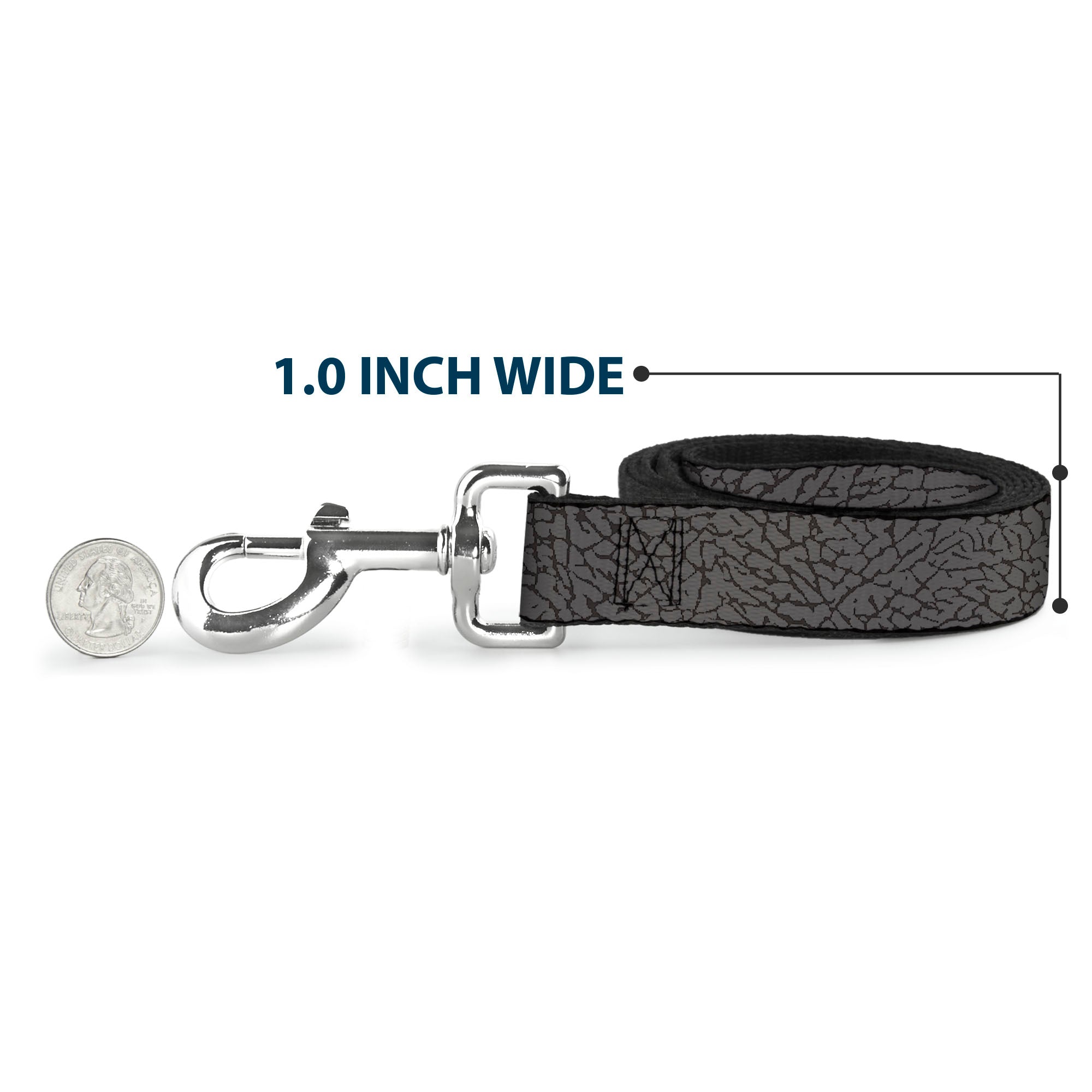 Dog Leash - Elephant Crackle Grays