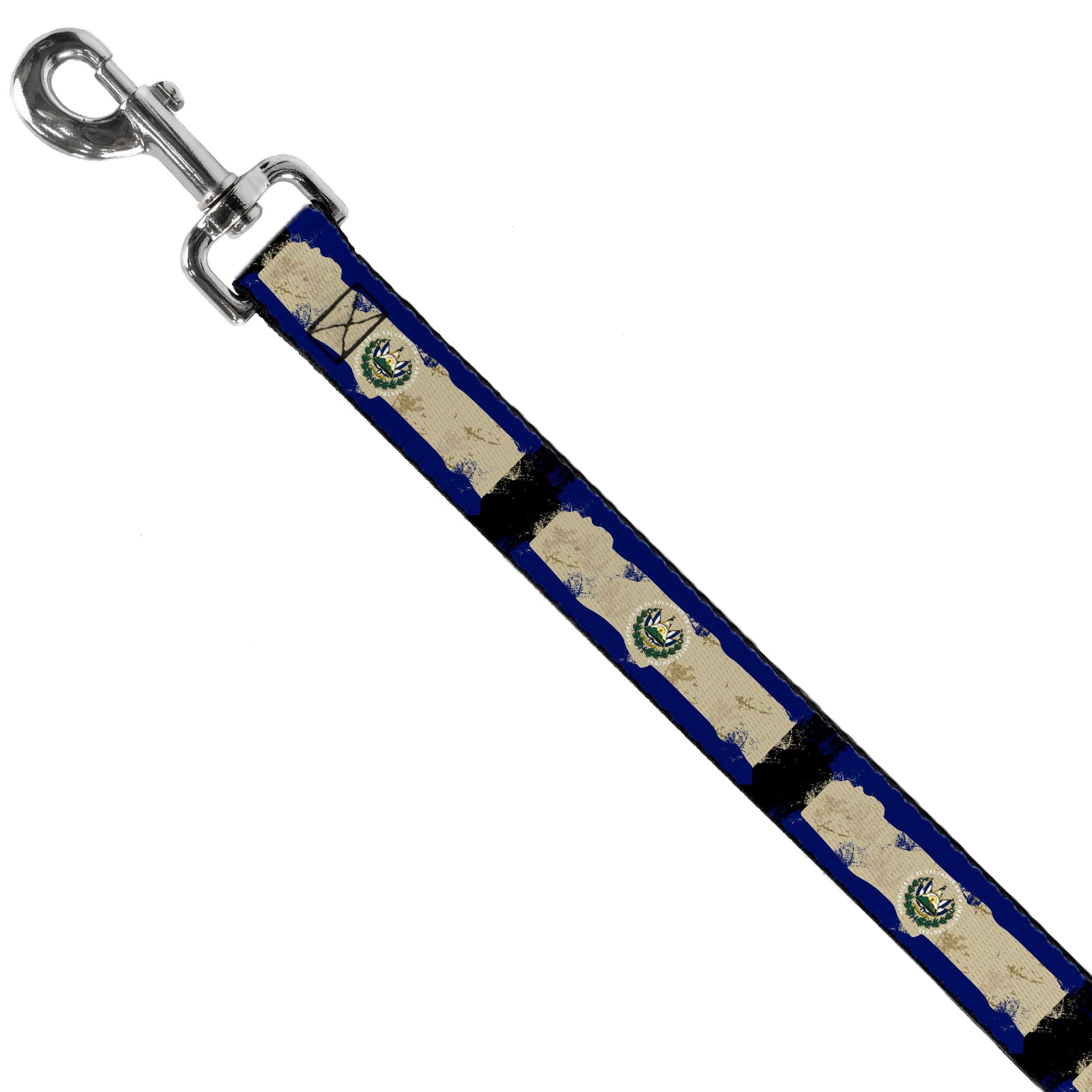 Dog Leash - El Salvador Flag Distressed Painting