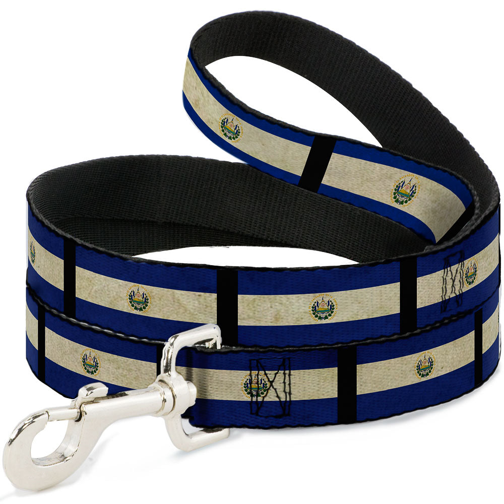 Dog Leash - El Salvador Flag/Black