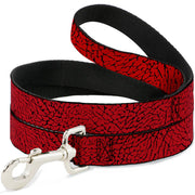 Dog Leash - Elephant Crackle Red