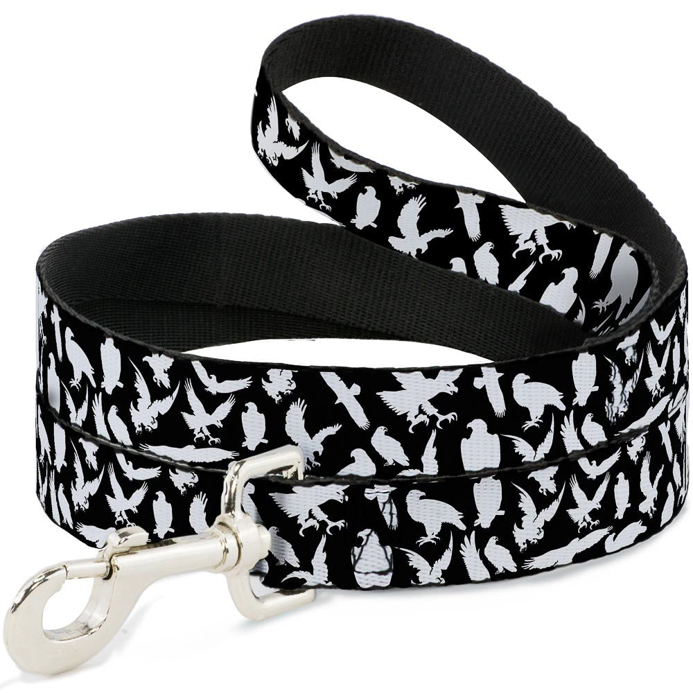 Dog Leash - Eagle Silhouettes Scattered Black/White