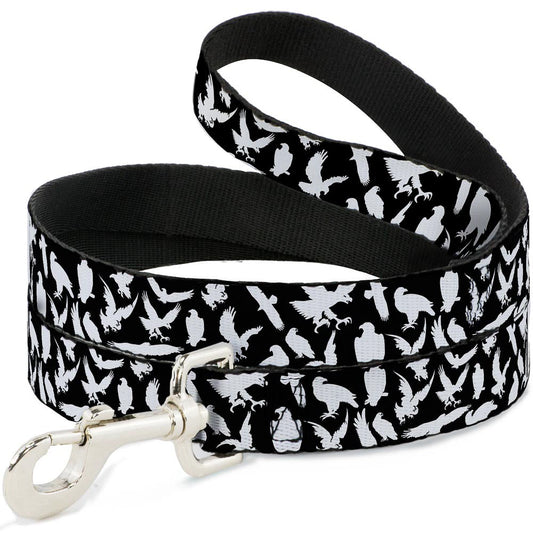 Dog Leash - Eagle Silhouettes Scattered Black/White
