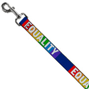 Dog Leash - EQUALITY Blocks Rainbow/Blue/White