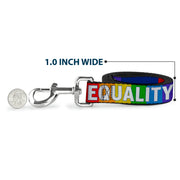Dog Leash - EQUALITY Blocks Rainbow/Blue/White