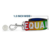Dog Leash - EQUALITY Blocks Rainbow/Blue/White