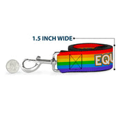 Dog Leash - EQUALITY/Stripe Rainbow/White