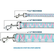 Dog Leash - Easter Bunnies Smiling Sky Blue