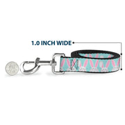 Dog Leash - Easter Bunnies Smiling Sky Blue