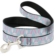Dog Leash - Easter Bunnies Smiling Sky Blue