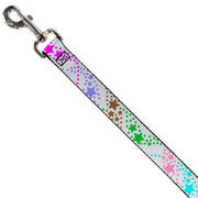 Dog Leash - Falling Stars White/Multi Color