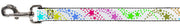 Dog Leash - Falling Stars White/Multi Color