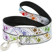 Dog Leash - Falling Stars White/Multi Color