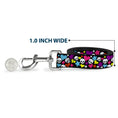 Load image into Gallery viewer, Dog Leash - Funky Skulls Hearts & Stars Black/Multi Color
