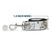 Dog Leash - Flower Splatter White/Gray