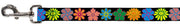 Dog Leash - Flowers Black/Multi Color
