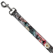 Dog Leash - Flowers w/Filigree Pink