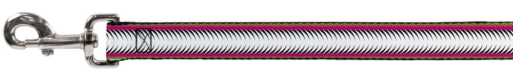 Dog Leash - Fish Tail Fuchsia/Black/White