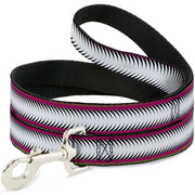Dog Leash - Fish Tail Fuchsia/Black/White
