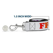 Dog Leash - FREE HUGS White/Multi Color