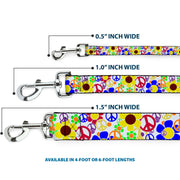Dog Leash - Flower Peace Power