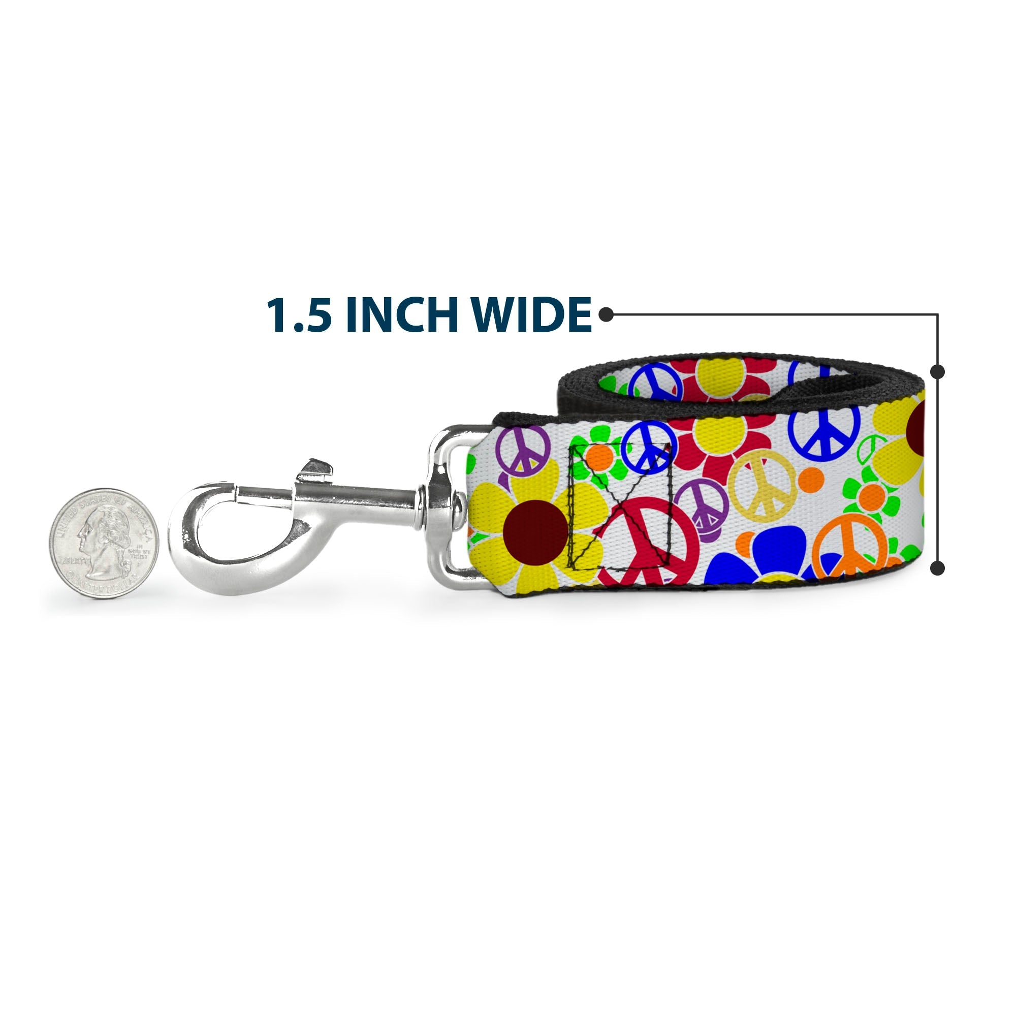 Dog Leash - Flower Peace Power