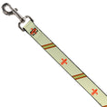 Load image into Gallery viewer, Dog Leash - Fleur-de-Lis2 Stripes Tan/Orange/Brown/Green
