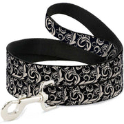Dog Leash - Filigree Navy/Khaki