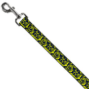 Dog Leash - Filigree Navy/Yellow