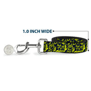 Dog Leash - Filigree Navy/Yellow