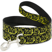 Dog Leash - Filigree Navy/Yellow