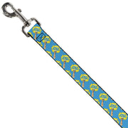 Dog Leash - Fist Pump Baby Blue/Yellow