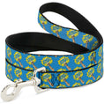 Load image into Gallery viewer, Dog Leash - Fist Pump Baby Blue/Yellow
