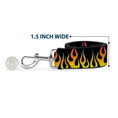 Load image into Gallery viewer, Dog Leash - Flames Black/Yellow/Orange
