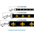 Load image into Gallery viewer, Dog Leash - Fleur-de-Lis Black/Yellow
