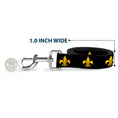 Load image into Gallery viewer, Dog Leash - Fleur-de-Lis Black/Yellow
