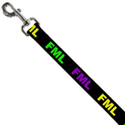 Buckle-Down Dog Leash - FML Black/Yellow/Green/Purple