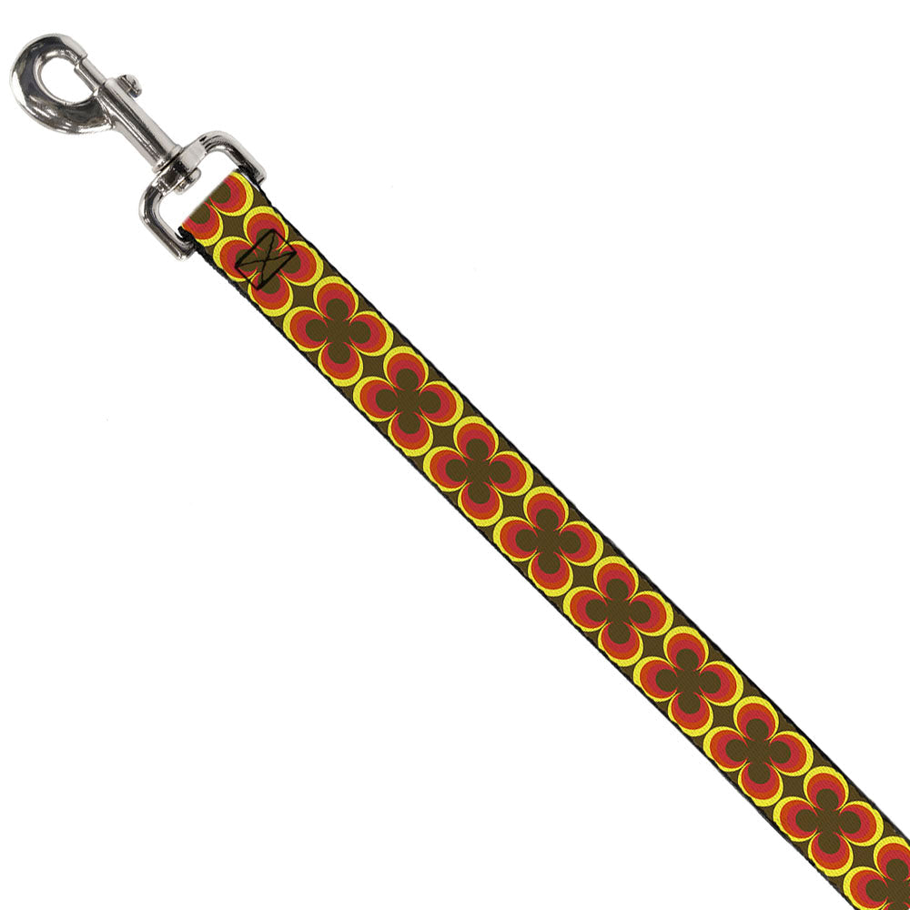 Dog Leash - Four Dot Gradient Brown/Yellow/Red