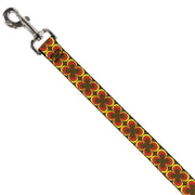 Dog Leash - Four Dot Gradient Brown/Yellow/Red